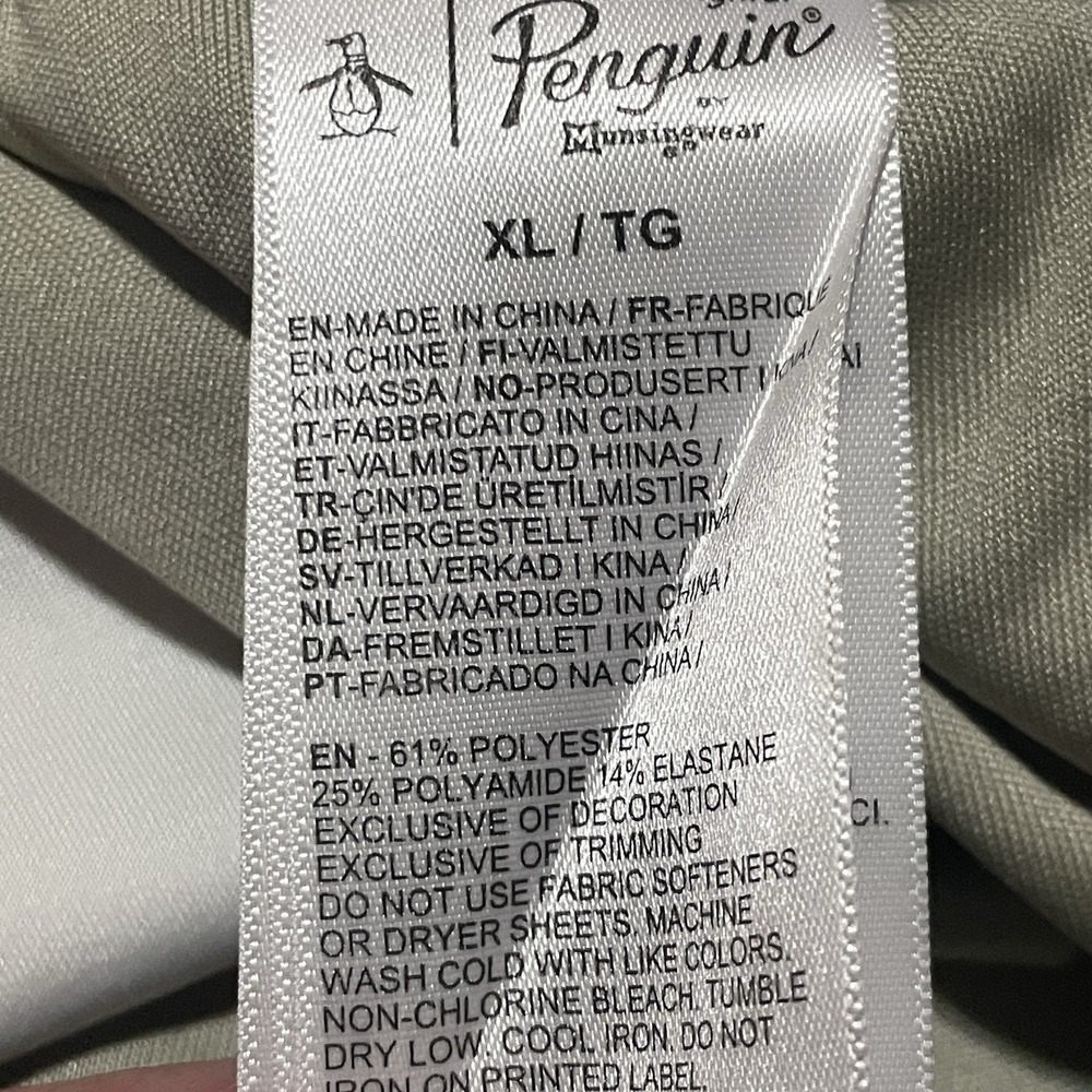 NWT $75 Penguin Sport Pull-on Jogger Pants Beige Stretch Mens Size XL Tapered - Picture 8 of 9